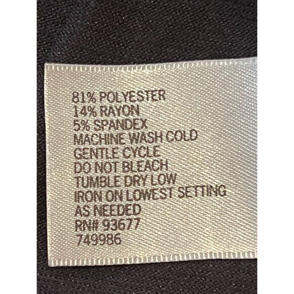 Worthington Woman Stretch 2X Black Waterfall Open-Front Cardigan Ruched Back - Picture 4 of 11